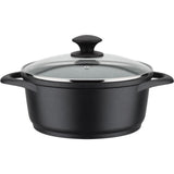 Batterie de cuisine 10 pcs - GSW - GOURMET GRANIT - Fonte d'aluminium - compatible Induction