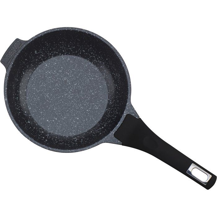Poele-Sauteuse - Tous feux dont induction - GSW - TITANIUM GRANIT Advanced - Ř 24 cm - Fonte d'aluminium massive - Sans PFAS - Noir