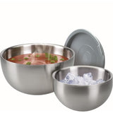 Saladier isotherme - GSW - 30 cm - Acier inoxydable - 5,50 L - Couvercle étanche - Double paroi