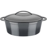 Cocotte fonte massive - GSW - GREY SHADOW - 33 x 25 cm - Ovale - Induction - Gris