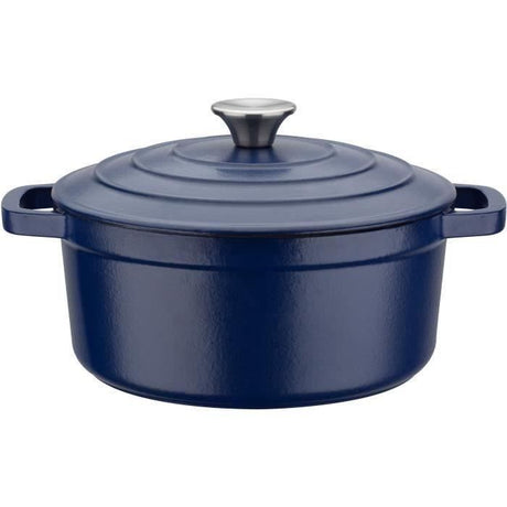 Marmite fonte massive - GSW - BLUE MAGIC - 20 cm - Ronde - Induction - Bleu
