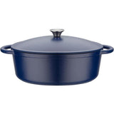 Cocotte fonte massive - GSW - BLUE MAGIC - 33 x 25 cm - Ovale - Induction - Bleu