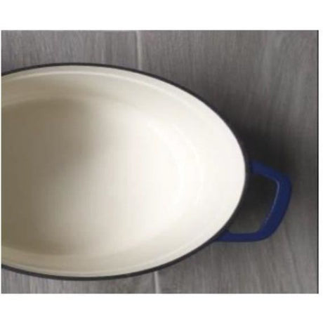 Cocotte fonte massive - GSW - BLUE MAGIC - 33 x 25 cm - Ovale - Induction - Bleu