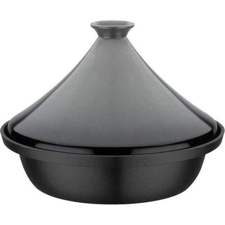 Tajine fonte massive - GSW - 30 x 22 cm - Couvercle céramique - Induction - Gris