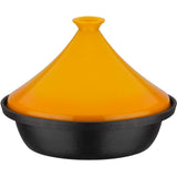 Tajine - GSW - 717434 - Ø30 cm - Fonte d'acier massive - Induction -  Couvercle céramique - Noir / Jaune