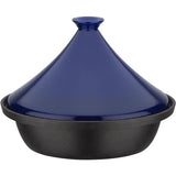 Tajine fonte massive - GSW - 30 x 22 cm - Couvercle céramique - Induction - Bleu