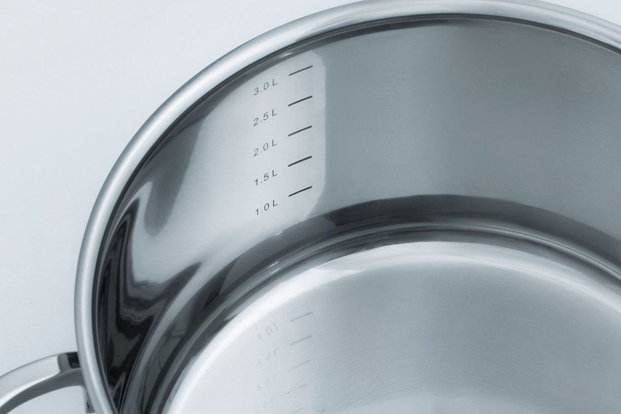 Batterie de cuisine - Induction - GSW - ALARA - Acier inoxydable massif 18/10 - 14 pieces