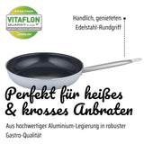 Poele professionnelle - GSW - PRO BASIC - 24 cm - Induction - Aluminium épais forgé - Qualité gastronomie