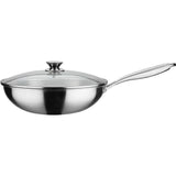 Wok professionnel - GSW - 32 cm - Induction - Acier inoxydable massif