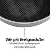 Wok professionnel - GSW - 32 cm - Induction - Acier inoxydable massif