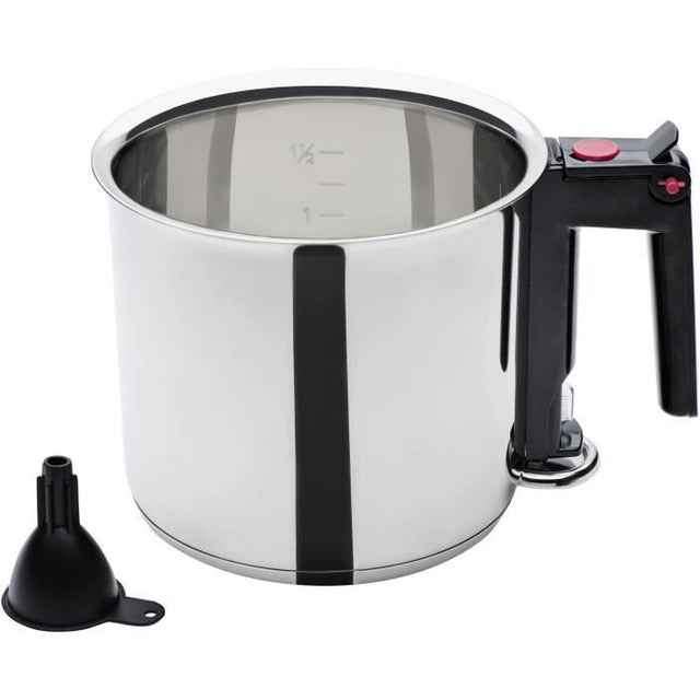 Bain-marie - GSW - 16 cm - 1, 5 L - Double paroi et réservoir - Induction - Acier inoxydable
