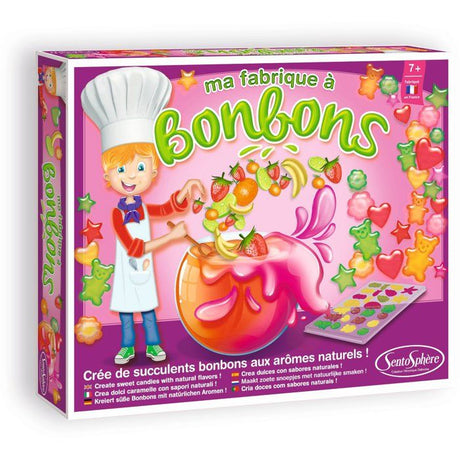Ma fabrique a bonbons - SENTOSPHERE - Arômes naturels - Pour environ 500g de bonbons - Initiation a la cuisine - Des 7 ans