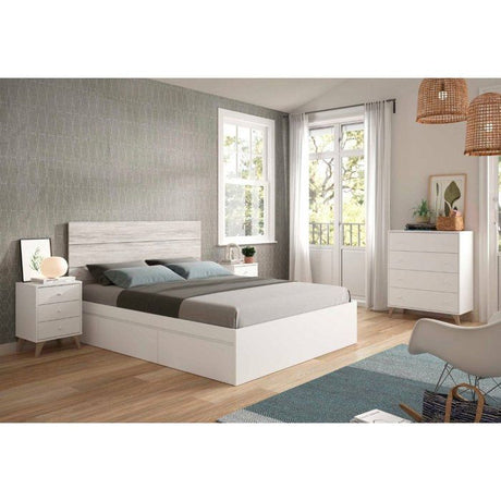 Commode SWEET  4 Tiroirs - Décor blanc - L 77.5 x P 40 x H 95cm