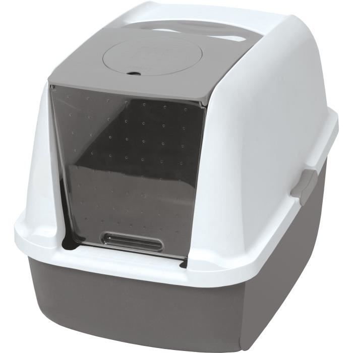 Maison de toilette Bac a litiere pour chat - CATIT - Airsift Regular - Systeme de filtration intégré - L. 57 x l. 39 x H. 46,5 cm