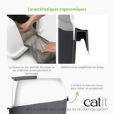 Maison de toilette Bac a litiere pour chat - CATIT - Airsift Regular - Systeme de filtration intégré - L. 57 x l. 39 x H. 46,5 cm
