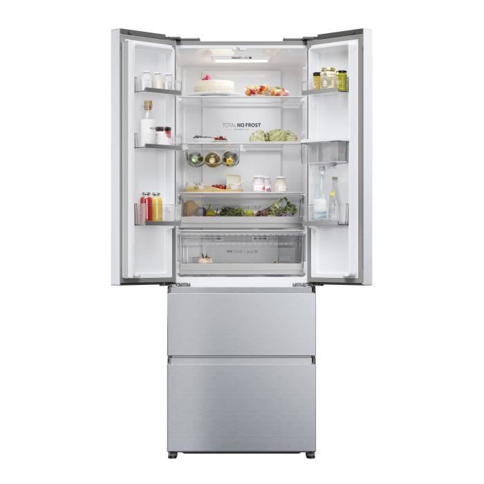 Réfrigérateur Multi-Portes - HAIER - HFR5720EWMG - Classe E - 477 L (337+140) - 37 dB - Silver