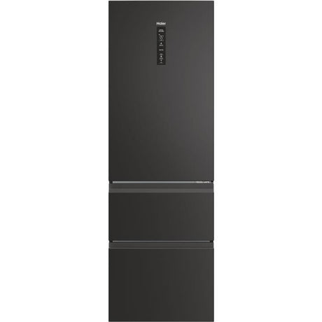 Réfrigérateur combiné - HAIER - 3D 60 Series 5 HTW5618ENPT - Classe E - 360 L - 185 x 59,5 x 66,7 cm - Noir