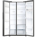 RÈfrigÈrateur amÈricain - HAIER - HSW59F18DWMM - 601L -Distributeur d'eau - Classe D - 177,5 x 90,5 x 71,7 cm - Inox