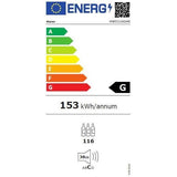 HAIER HWS116GAE - Cave a vin de vieillissement - Pose libre - 116 bouteilles H126.5 x L59,5 cm - Noir