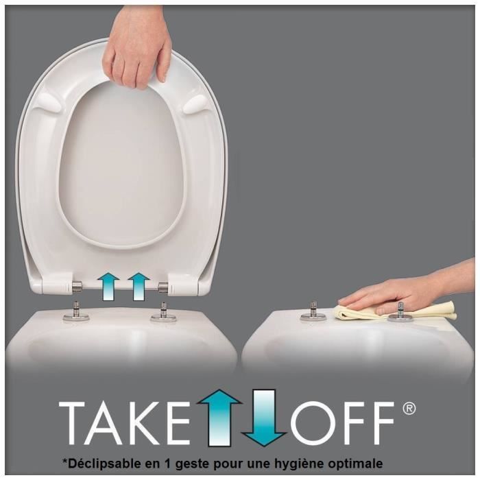 CEDO Abattant Pebble Beach blanc  46x38,3x4,9cm