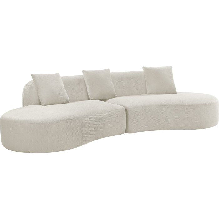 Canapé compressé modulable - 4 places - HARRY - Tissu Beige creme - 313 x 134 x 75 cm