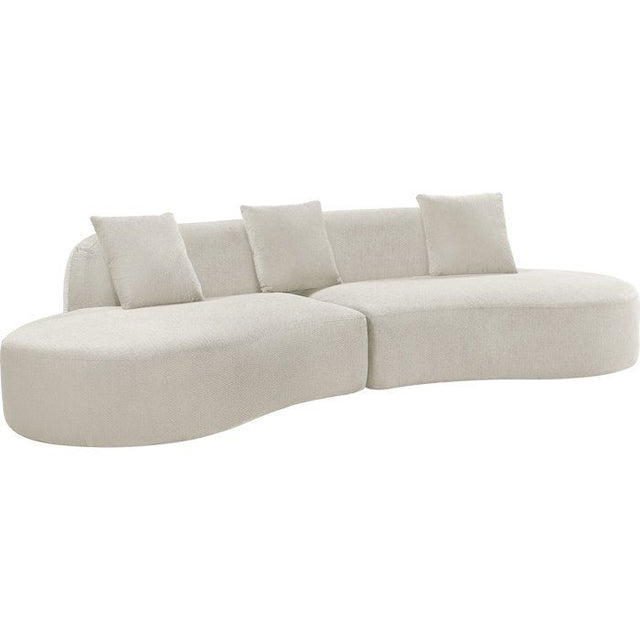 Canapé compressé modulable - 4 places - HARRY - Tissu Beige creme - 313 x 134 x 75 cm