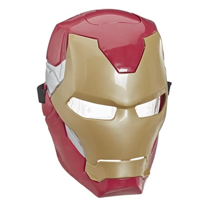 Masque électronique d'Iron Man a visiere mobile, avec effets lumineux, Pour enfnant pour se déguiser comme son héros préféré, Des 5