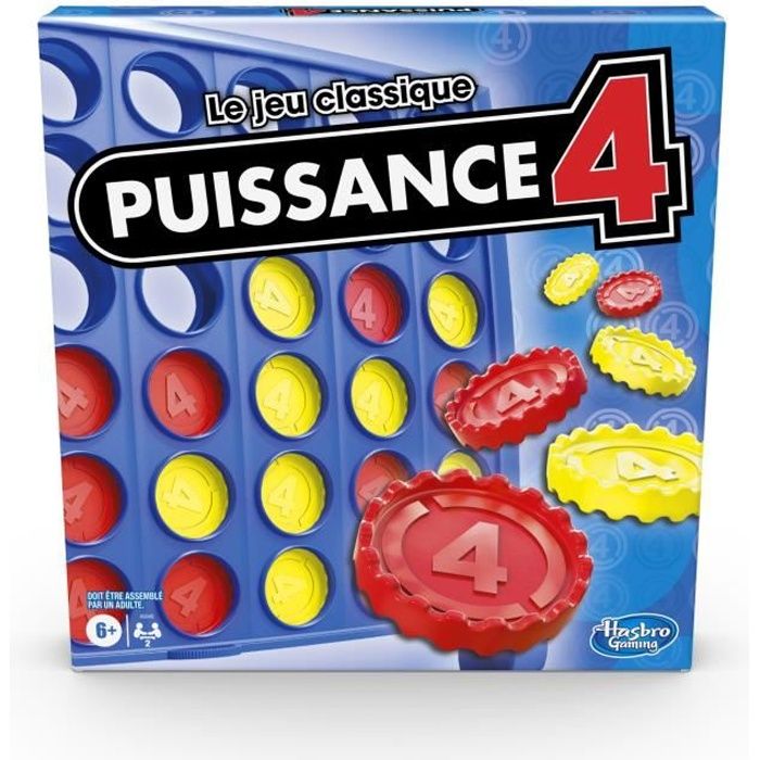 Puissance 4, Le jeu classique, Jeu de société de stratégie, 2 joueurs, des 6 ans, Hasbro Gaming