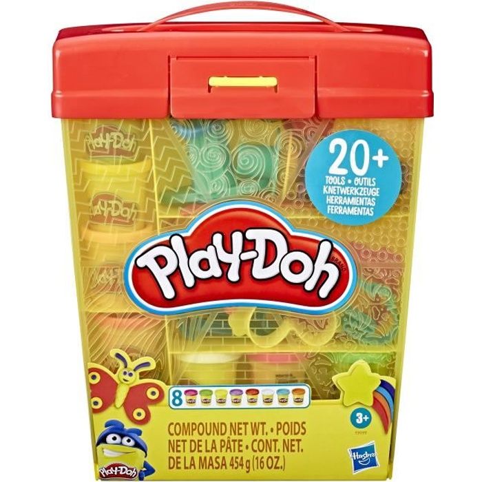 Play-Doh Super Accessory Box with 8 Pots of Modeling Compound, Educational Game for Children Aged 3 and Up