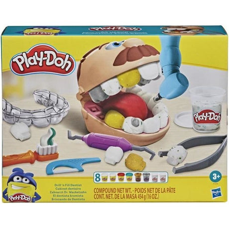Play-Doh Cabinet dentaire pour enfants, 8 Pots de pâte a modeler atoxique, playdoh classique, des 3 ans