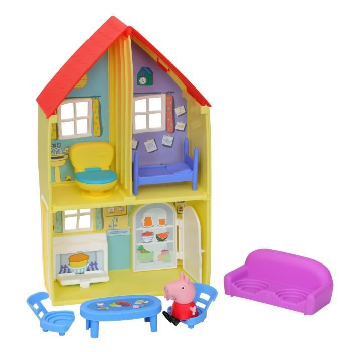 Peppa Pig La maison familiale de Peppa, Jouet pour enfants d'âge préscolaire, comprenant une figurine et 6 accessoires, des 3 ans