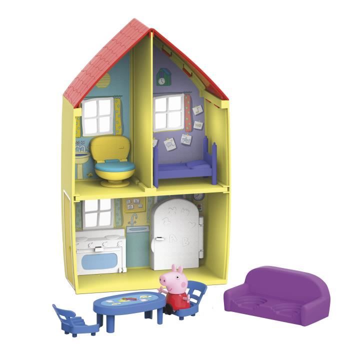 Peppa Pig La maison familiale de Peppa, Jouet pour enfants d'âge préscolaire, comprenant une figurine et 6 accessoires, des 3 ans