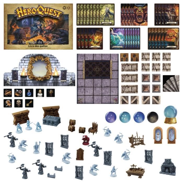 HeroQuest Pack de quete Le mage du miroir - jeu de rÙle - jeu de plateau - systeme de jeu HeroQuest requis - Avalon Hill