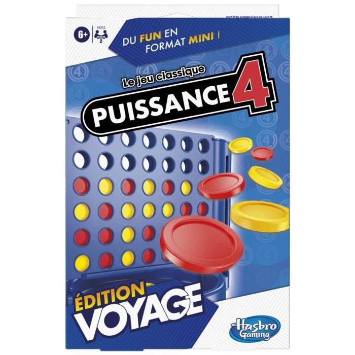 Puissance 4 Voyage, jeu de société de voyage pour 2 joueurs, jeu de voyage, Des  6 ans, Hasbro Gaming