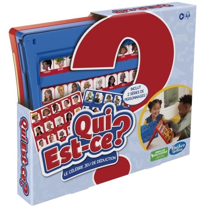 Qui est-ce ? classique, jeu de plateau pour enfants a partir de 6 ans, 2 joueurs