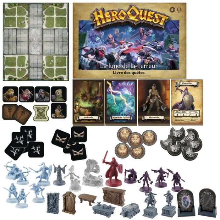 HeroQuest, pack de quete La lune de la Terreur, systeme de jeu HeroQuest requis, jeux de rÙle pour 2 a 5 joueurs, des 14 ans