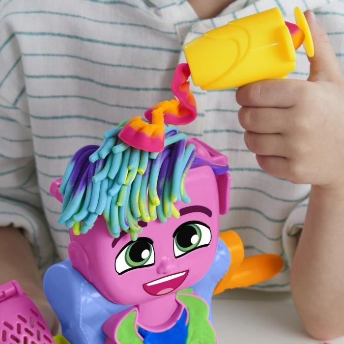 Play-Doh Salon de coiffure, coffret de pâte a modeler avec 6 pots, des 3 ans