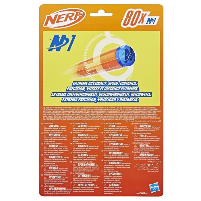 Nerf N-Series Pack de 80 flÈchettes, Pour blaster NSeries