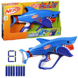 Nerf Junior Wild blaster Sharkfire, facile a utiliser, 8 flÈchettes Nerf Elite, a partir de 6 ans