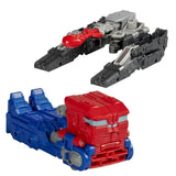 Pack de 2†figurines Optimus Prime (Orion Pax) et Megatron (D-16) de 11†cm, jouets des 6†ans, Transformers One Robot Battlers