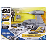 Vaisseau The Mandalorian's N-1 Starfighter, figurines Grogu et Mandalorien de 10 cm, jouet pour enfant des 4 ans, Star Wars Epic Her