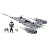 Vaisseau The Mandalorian's N-1 Starfighter, figurines Grogu et Mandalorien de 10 cm, jouet pour enfant des 4 ans, Star Wars Epic Her