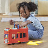 Peppa Pig, coffret Bus en fete 2 en 1 avec 3 figurines et 13 accessoires, jouets préscolaires pour filles et garçons, des 3 ans