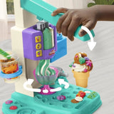 PlayDoh Mes Glaces Arc-en-Ciel, Pâte a modeler, Machine a Creme Glacée factice, 5 pots de 56 g  et accessoires, des 3 ans