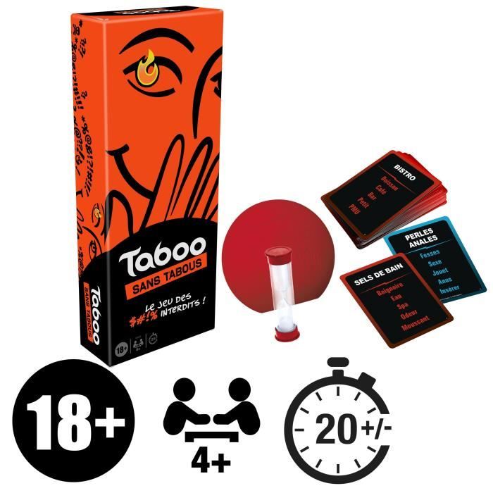 Taboo sans tabous, jeu de société adulte, le jeu des mots interdits, a partir de 18 ans