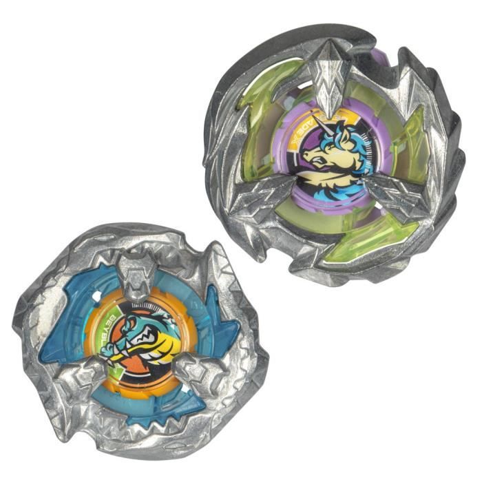 Beyblade X Dual Pack Bite Croc 3-60LF et Sting Unicorn 4-60P, 2†toupies de compÈtition a rotation droite, Des 8 ans