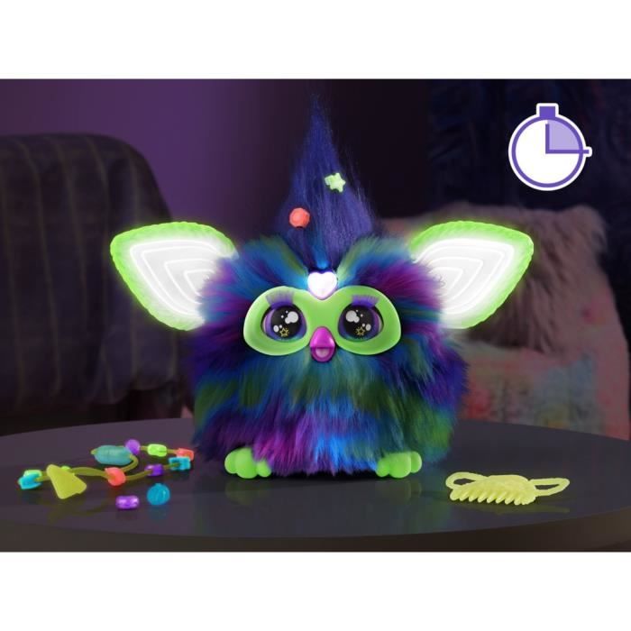 Furby Galaxie, peluche activÈe par la voix brille dans le noir, jouets interactifs, des 6†ans