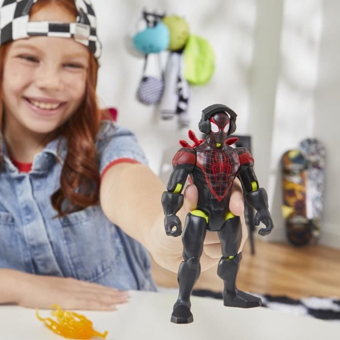 MixMashers Miles Morales, figurine personnalisable a mélanger et combiner avec accessoires, Marvel, Des 4 ans