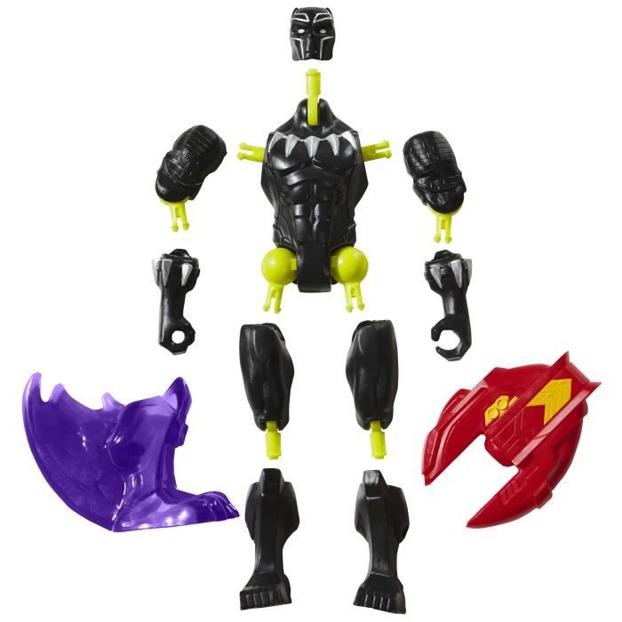 MixMashers Black Panther, figurine 12 cm personnalisable a mÈlanger et combiner avec accessoires, Marvel, des 4 ans