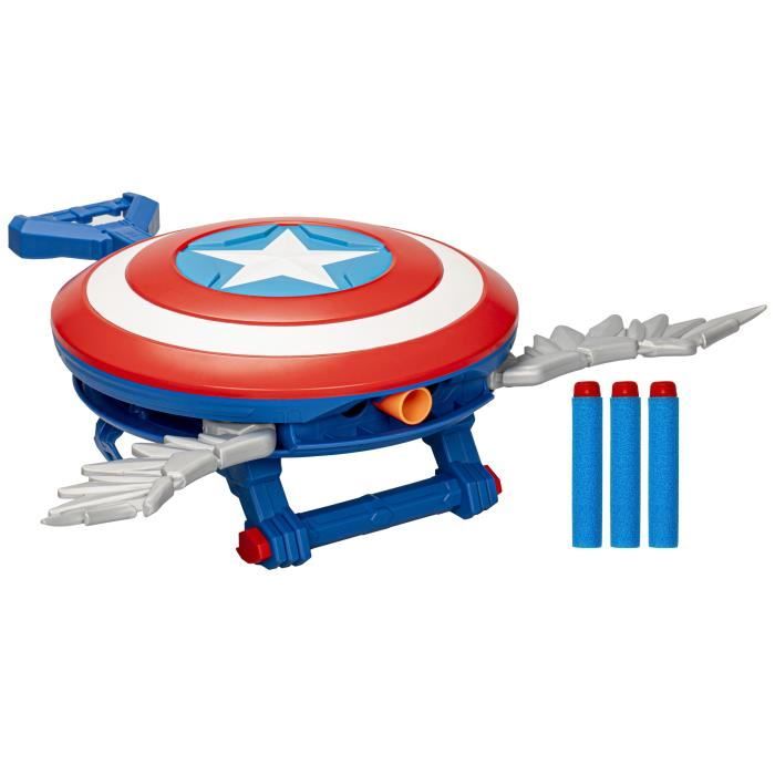 NERF Blaster Skyshot, bouclier pour déguisement, Marvel Studios Captain America Brave New World, Des 5 ans